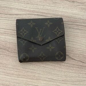 Louis Vuitton Black and Brown Monogram Wallet 843